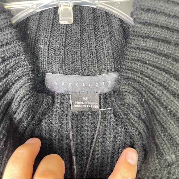 Sanctuary Zip Front Sweater Dress, Medium - Picture 3 of 10